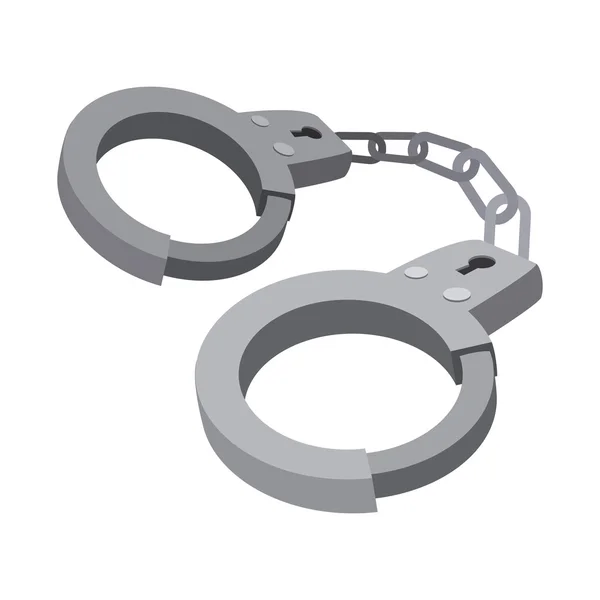 Handcuffs cartoon icon — Stock Vector