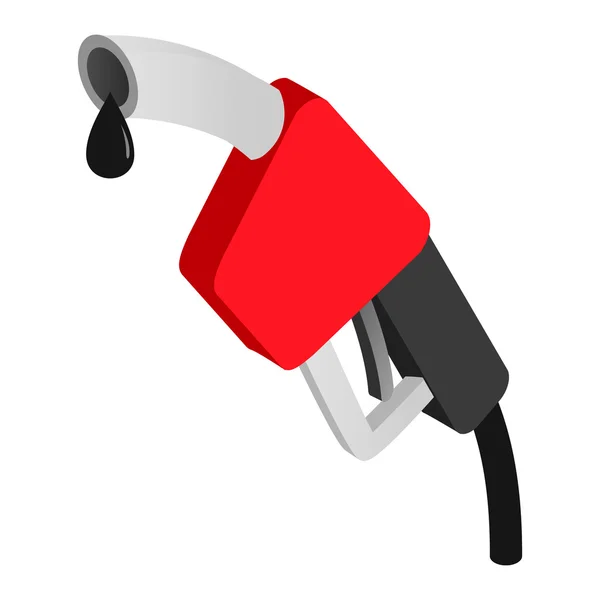 Αντλία βενζίνης ακροφύσιο ισομετρική εικονίδιο — Διανυσματικό Αρχείο