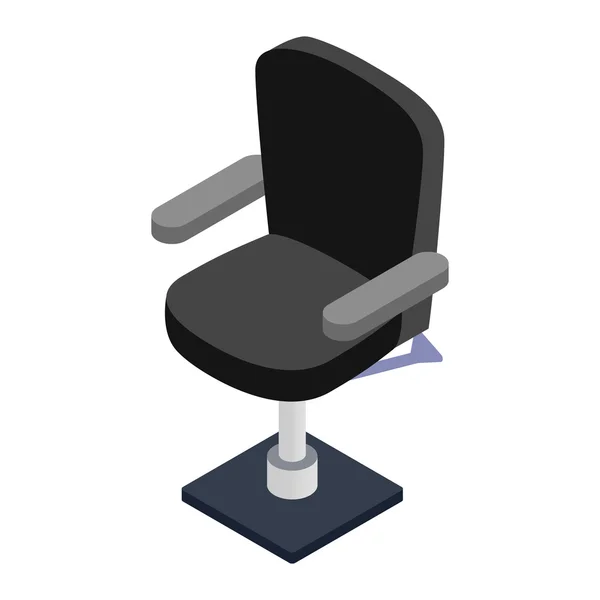 Leunstoel Kapper isometrische 3D-pictogram — Stockvector