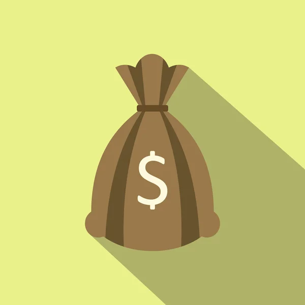 Мешок с деньгами или иконка с мешком — стоковый вектор