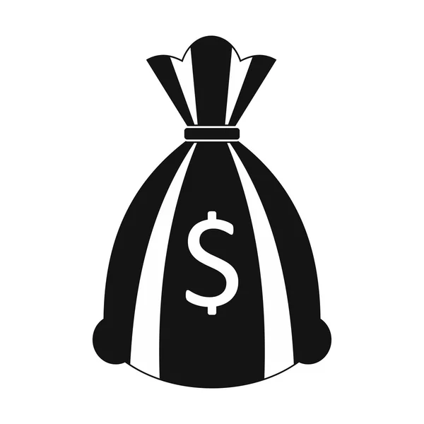 Sacchetto di denaro o icona sacco — Vettoriale Stock