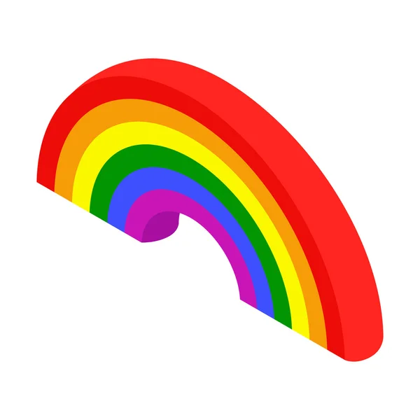 Regenbogen isometrisches 3D-Symbol — Stockvektor
