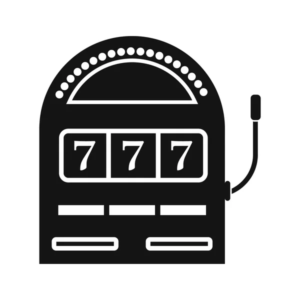 Игровой автомат джекпот черный простой значок — стоковый вектор