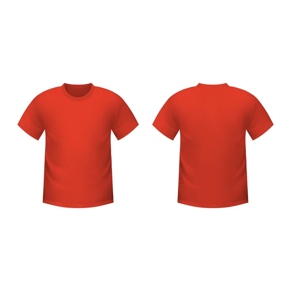 Realistic red t-shirt — Stock Vector