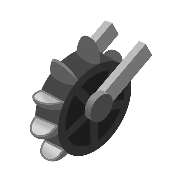 Roue moulin isométrique icône 3d — Image vectorielle