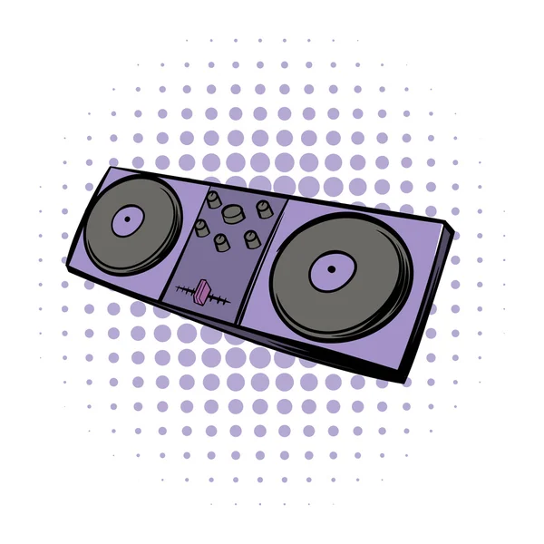 Strumento musicale moderno mixaggio icona console — Vettoriale Stock
