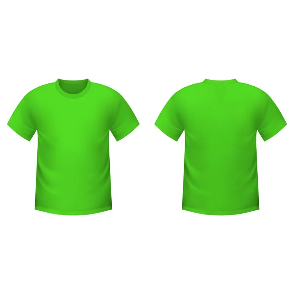 현실적인 녹색 t-셔츠 — 스톡 벡터