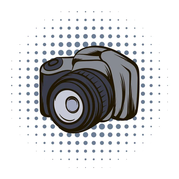 Zwarte camera strips pictogram — Stockvector