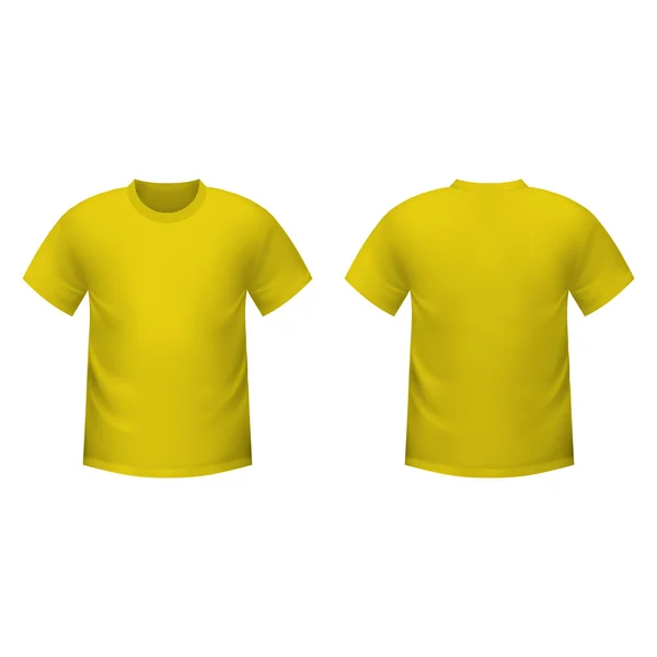 현실적인 노란 t-셔츠 — 스톡 벡터