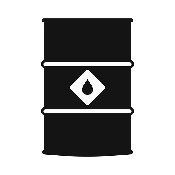 Barile olio nero semplice icona — Vettoriale Stock