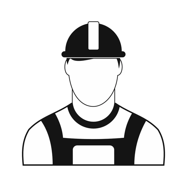 Oilman negro icono simple — Vector de stock