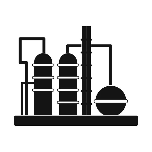 Ícone de refinaria de petróleo — Vetor de Stock