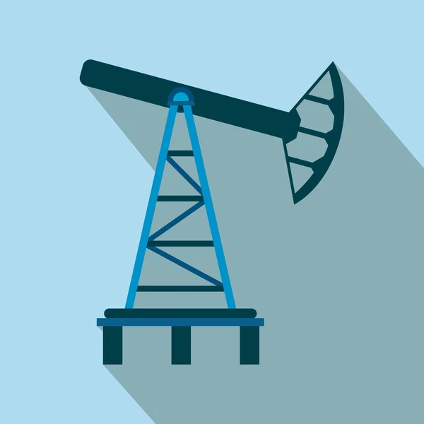 石油泵平面图标 — 图库矢量图片