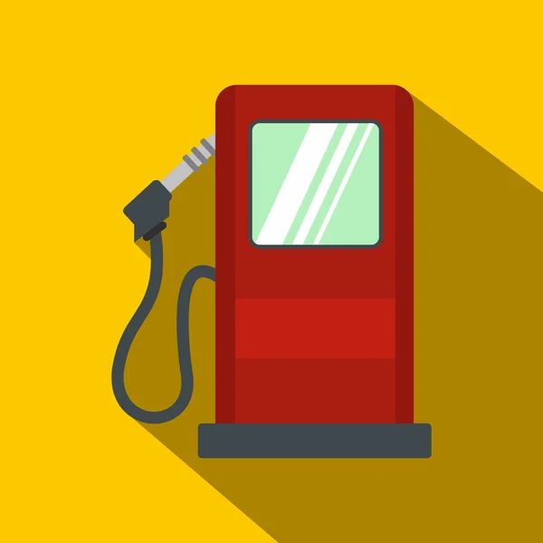 Posto de gasolina ícone plano —  Vetores de Stock