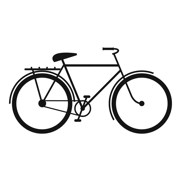 Fiets zwarte eenvoudige pictogram — Stockvector