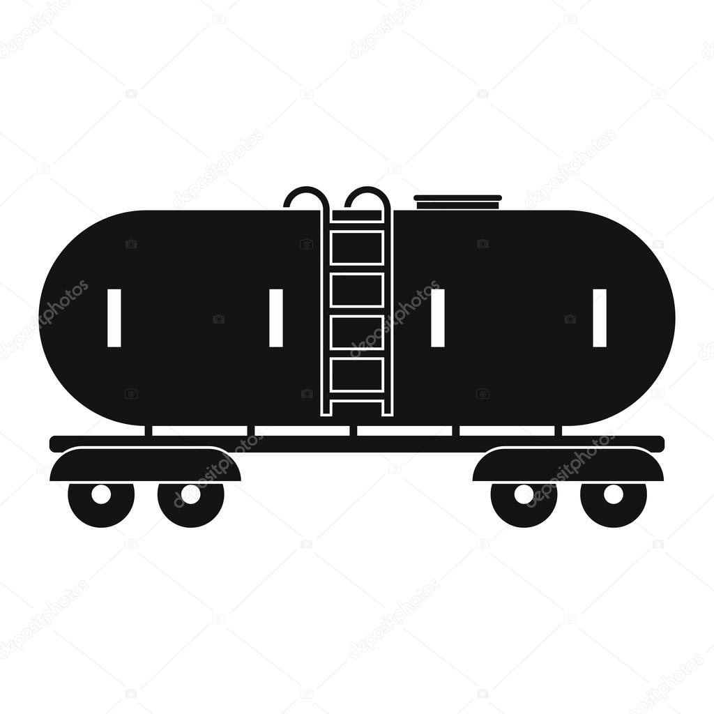 Railroad gasoline and oil tank icon