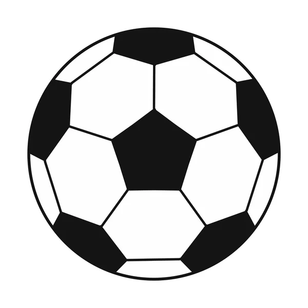 Pelota de fútbol negro icono simple — Vector de stock