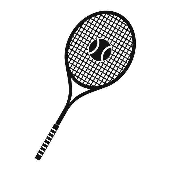 Raqueta de tenis y pelota icono — Vector de stock