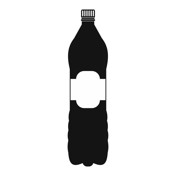 Plastikflasche schwarz einfaches Symbol — Stockvektor