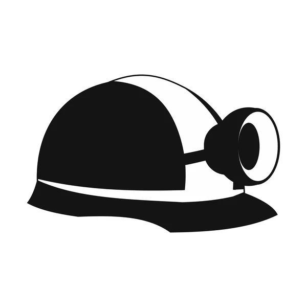 Madenciler kask lamba simgesiyle — Stok Vektör