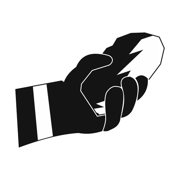Ręka trzyma kilka węgla ikona — Wektor stockowy