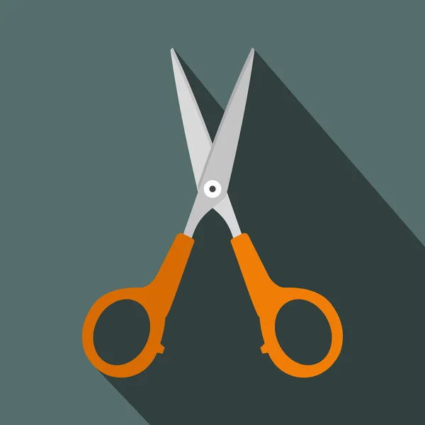 Scissors flat icon with shadow — Stock Vector