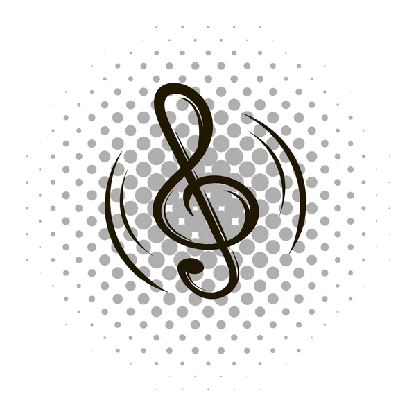 Піктограма коміксів музичної ноти — стоковий вектор