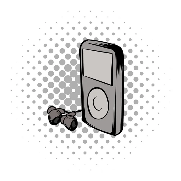 Mp3 player comics icon — Stock Vector