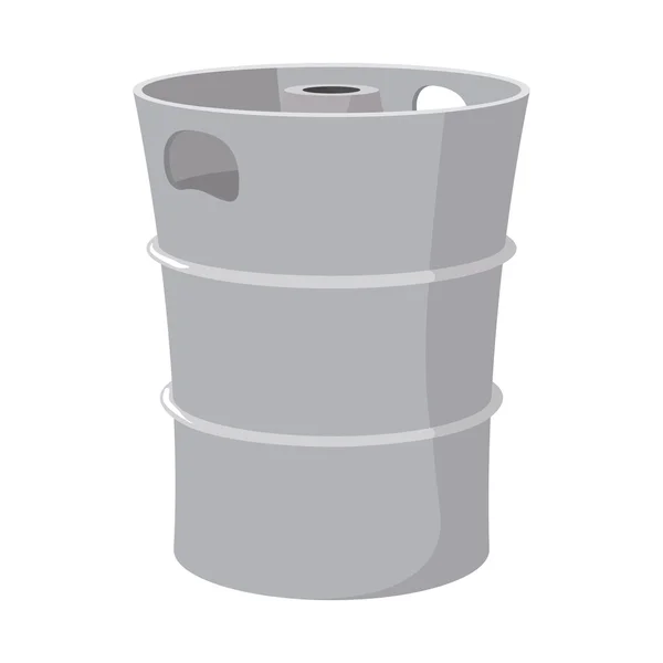 Metalen bier keg cartoon pictogram — Stockvector