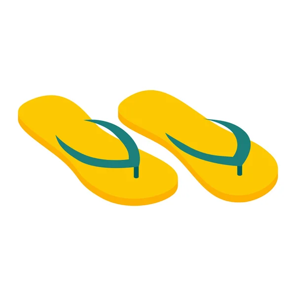 Flip-flops isometrische 3D-pictogram — Stockvector