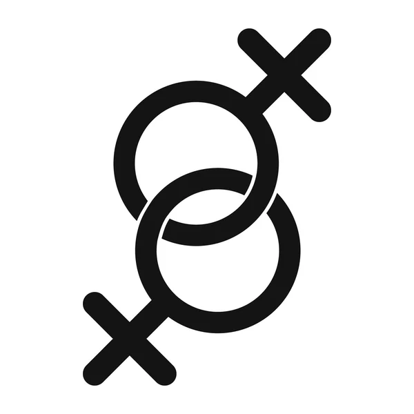 Zeichen zweier Frauen-Ikonen — Stockvektor