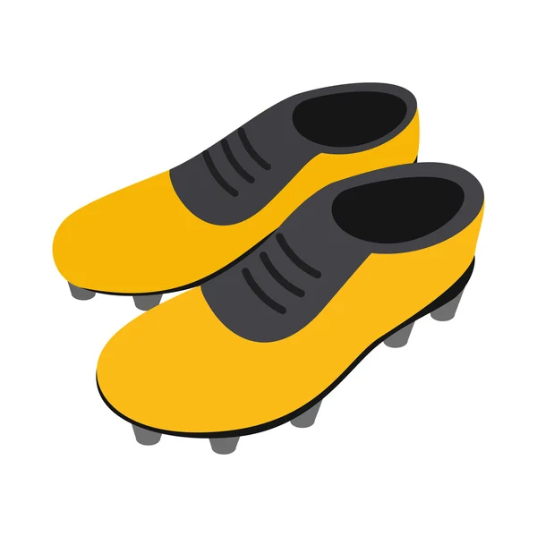 足球足球鞋等距 3d 图标 — 图库矢量图片