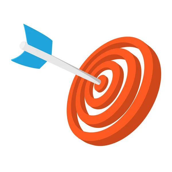 Target with dart cartoon icon — Stock Vector