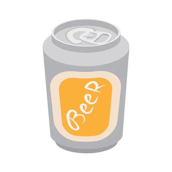 Bière peut icône de dessin animé — Image vectorielle