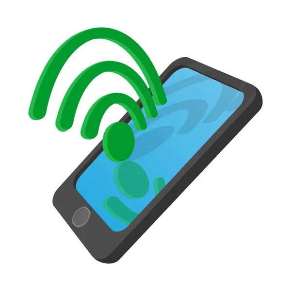 Wi-fi Internet-kapcsolat egy smartphone ikonra — Stock Vector