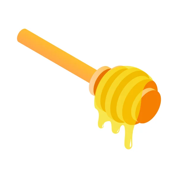 蜂蜜ディッパー等尺性 3 d アイコン — ストックベクタ