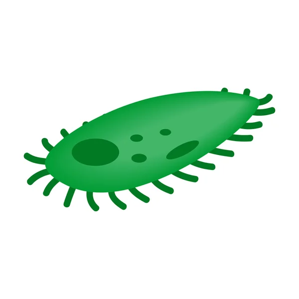Izometrické 3d ikona zelené virus — Stockový vektor