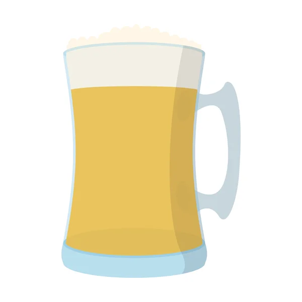 Taza de cerveza icono de dibujos animados — Vector de stock