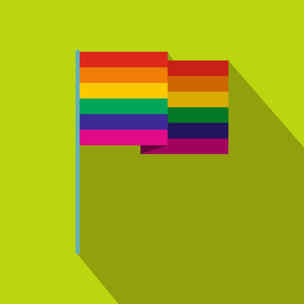 Rainbow flag flat icon