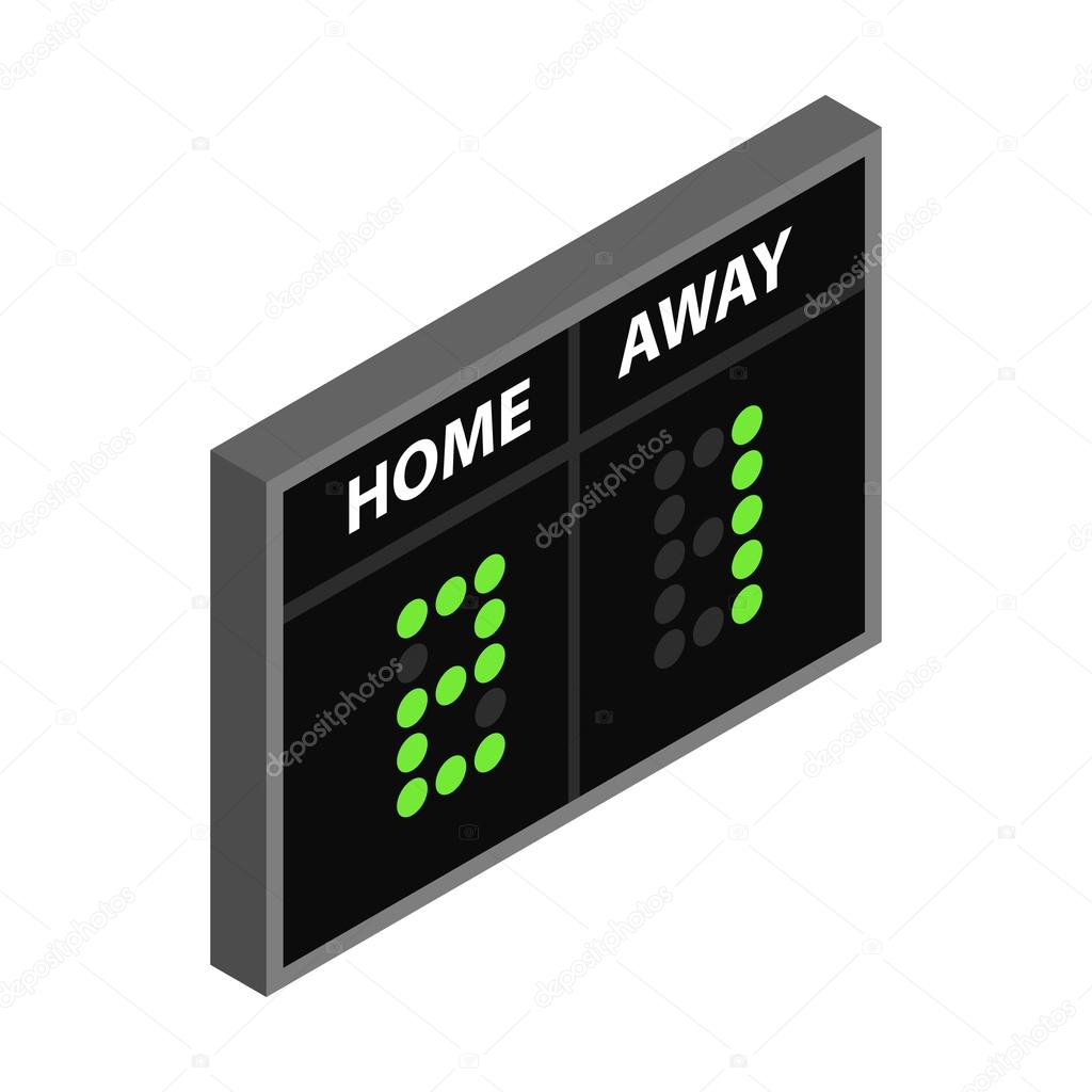 Scoreboard isometric 3d icon
