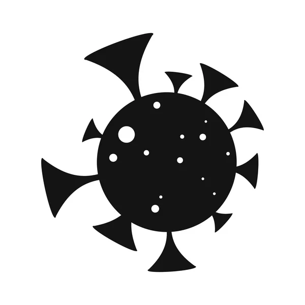 Virus schwarzes einfaches Symbol — Stockvektor