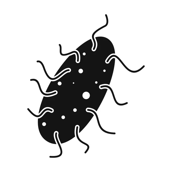 Virus schwarzes einfaches Symbol — Stockvektor