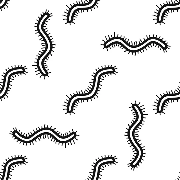 Virus schwarzes einfaches Muster — Stockvektor