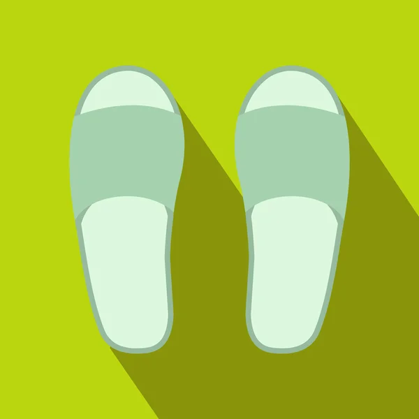 Icona pantofole spa bianca — Vettoriale Stock