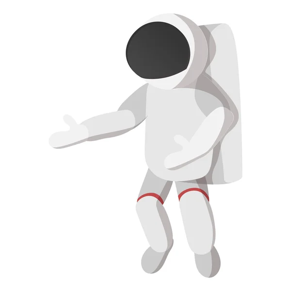 Astronaut in een ruimtepak cartoon pictogram — Stockvector