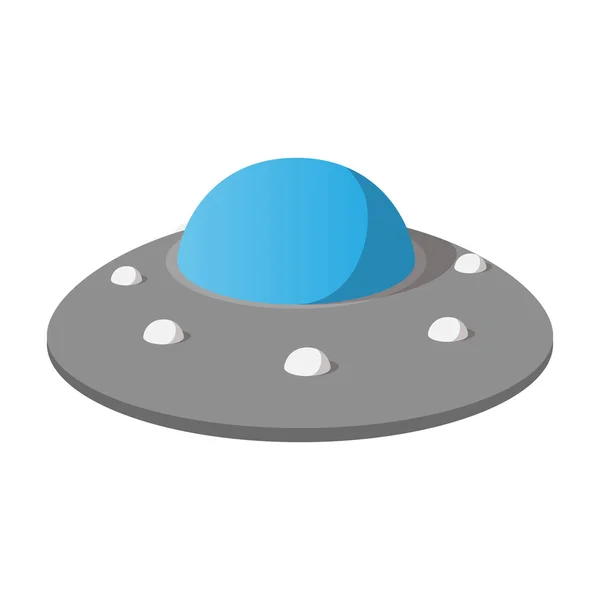 UFO ruimteschip cartoon pictogram — Stockvector
