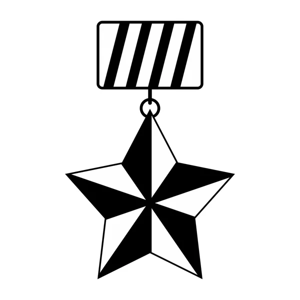Medalla negra icono simple — Vector de stock