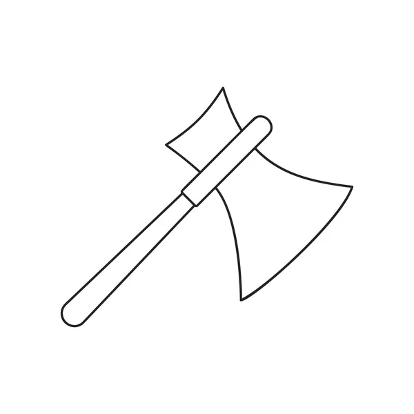 Ancient axe thin line icon — Stock Vector