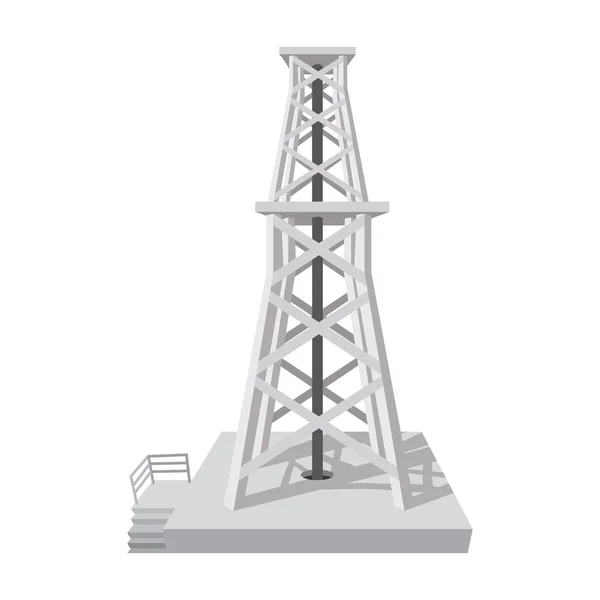 Oil rig ícone dos desenhos animados — Vetor de Stock