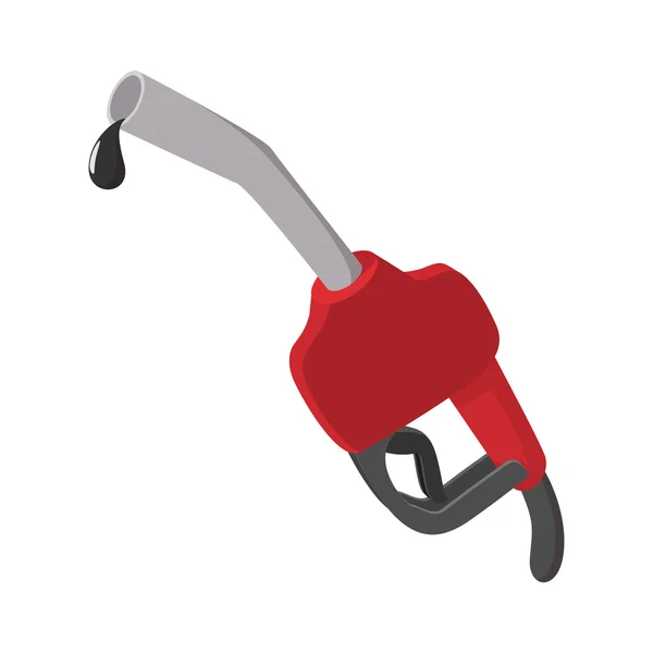Benzin pompası çizgi film simgesi — Stok Vektör